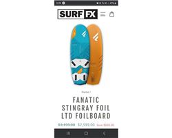 Fanatic Stingray 130 Litre 209 cm foiling windsurfing foilboard