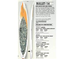 SIC V1 Bullet 27.25 inches 14' 0" stand up paddle racing & downwind board