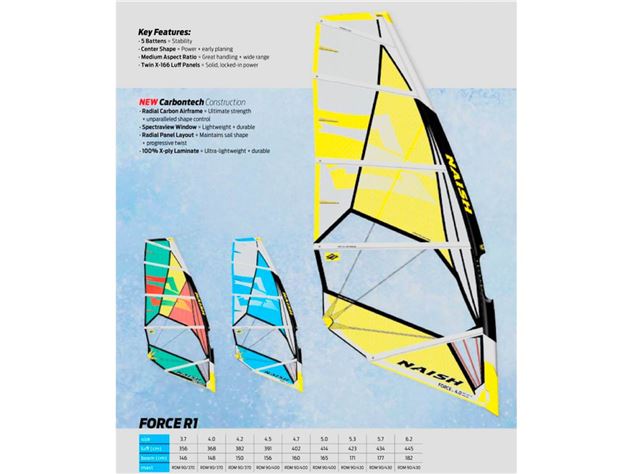 Naish Force 5 Batten Performance Wave - 5.7 metre