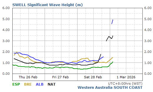 South Coast Live Wave/Swell Report