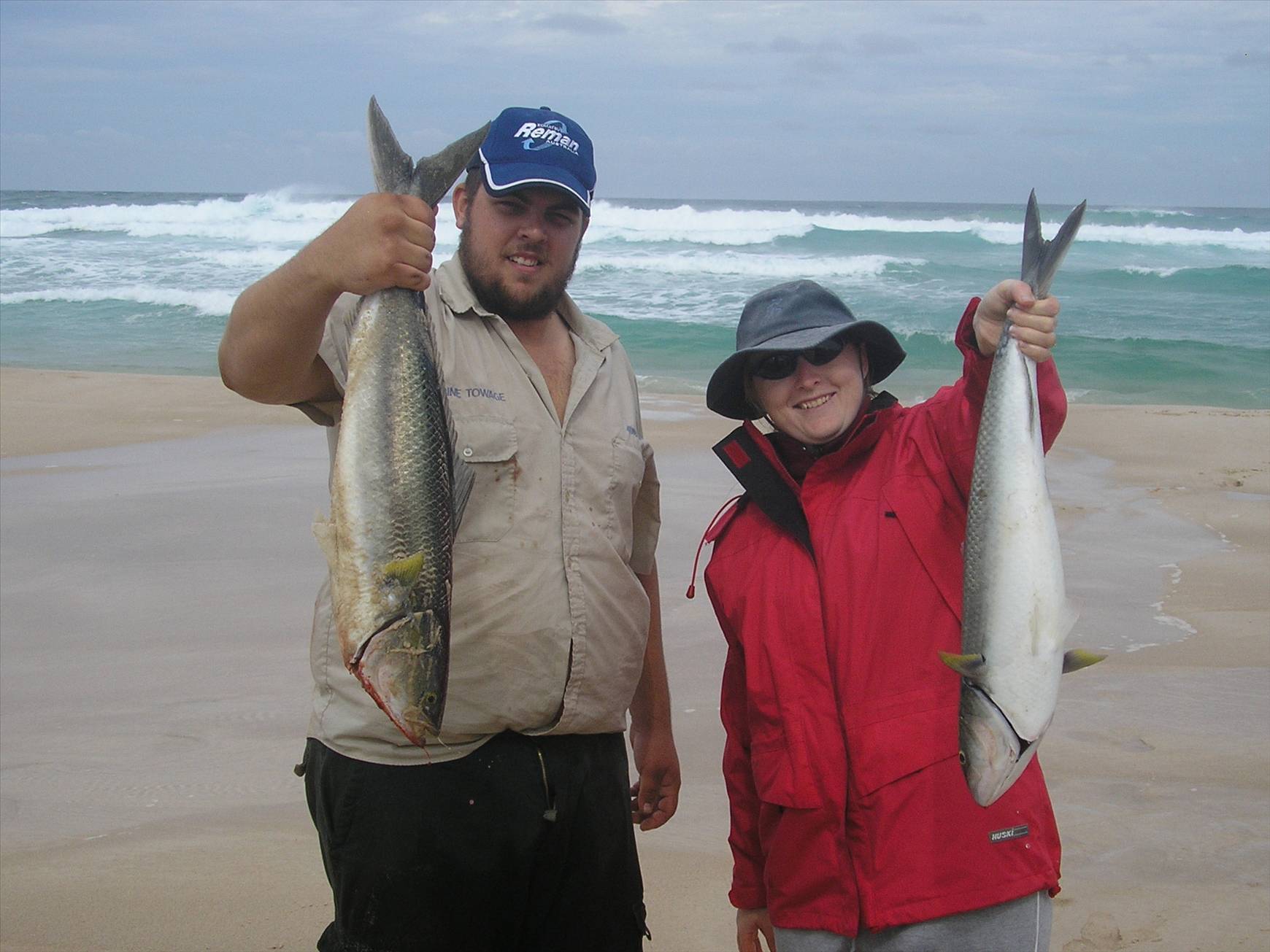 Lil O and Kc with salmon