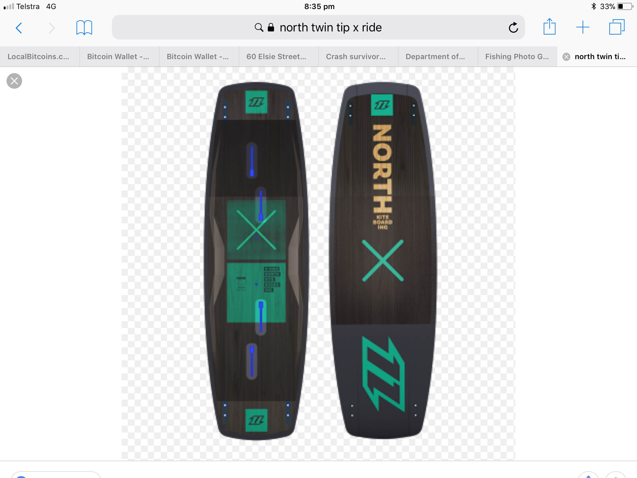 Lost kitesurfing board - Pinnaroo Point Feb 10