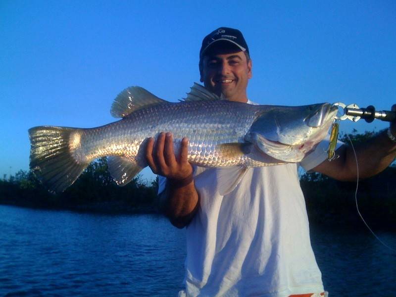 Barra fishing in winter 86cm