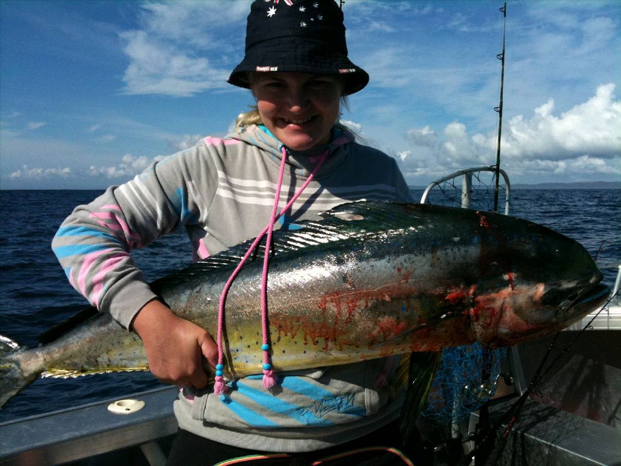 Courtney's first dolphin fish 9.1kgs