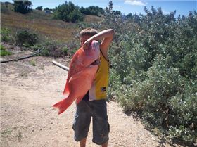 my cuz jack with 11kg red emperor  
