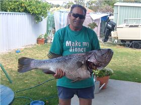 Dom with the catch of the day