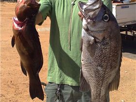 Yeh baby shot my first Dhu fish.