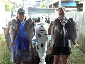 Two Maggots with their SNAPPERS...E-TEC smile!!!