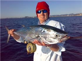 mack tuna on a bit of fluff and feather