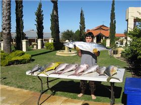 Samuel Smoothy with some of the catch