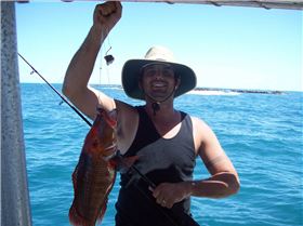 James first fish at Stanage Bay