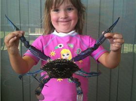 taking the little one crabbing