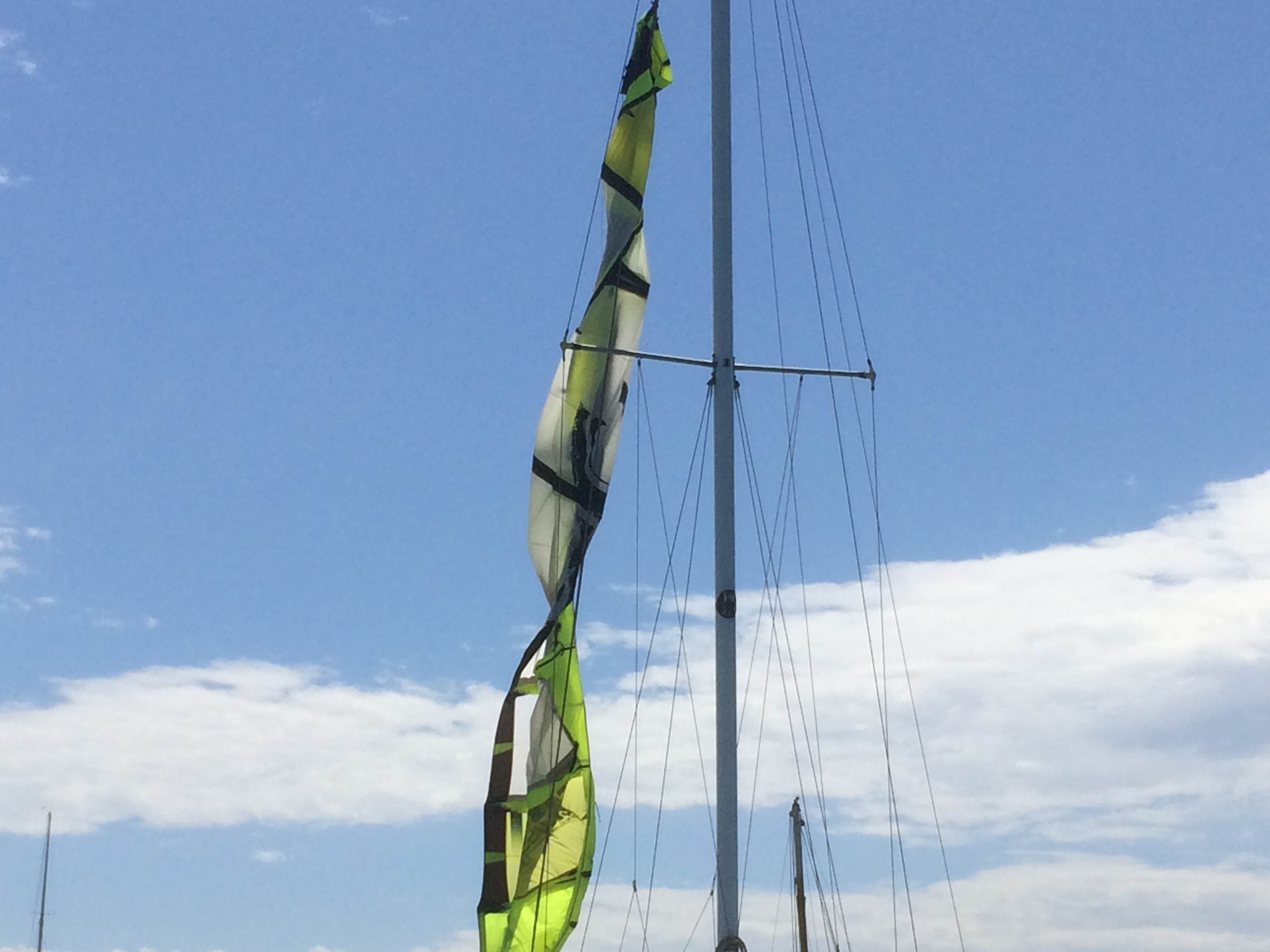 First trees then powerlines now yacht rigging