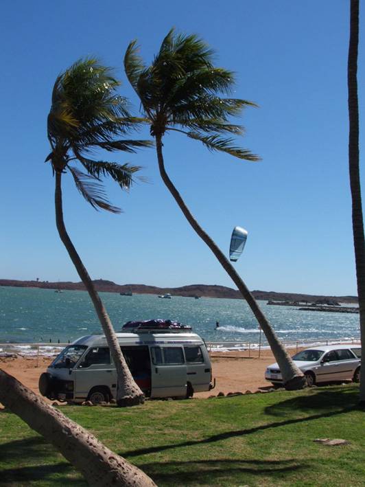winter kiting  in Dampier far north west