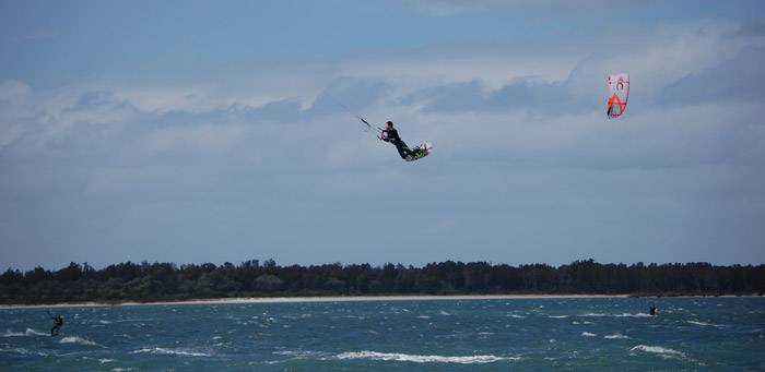 Myles pulling a decent kite loop
