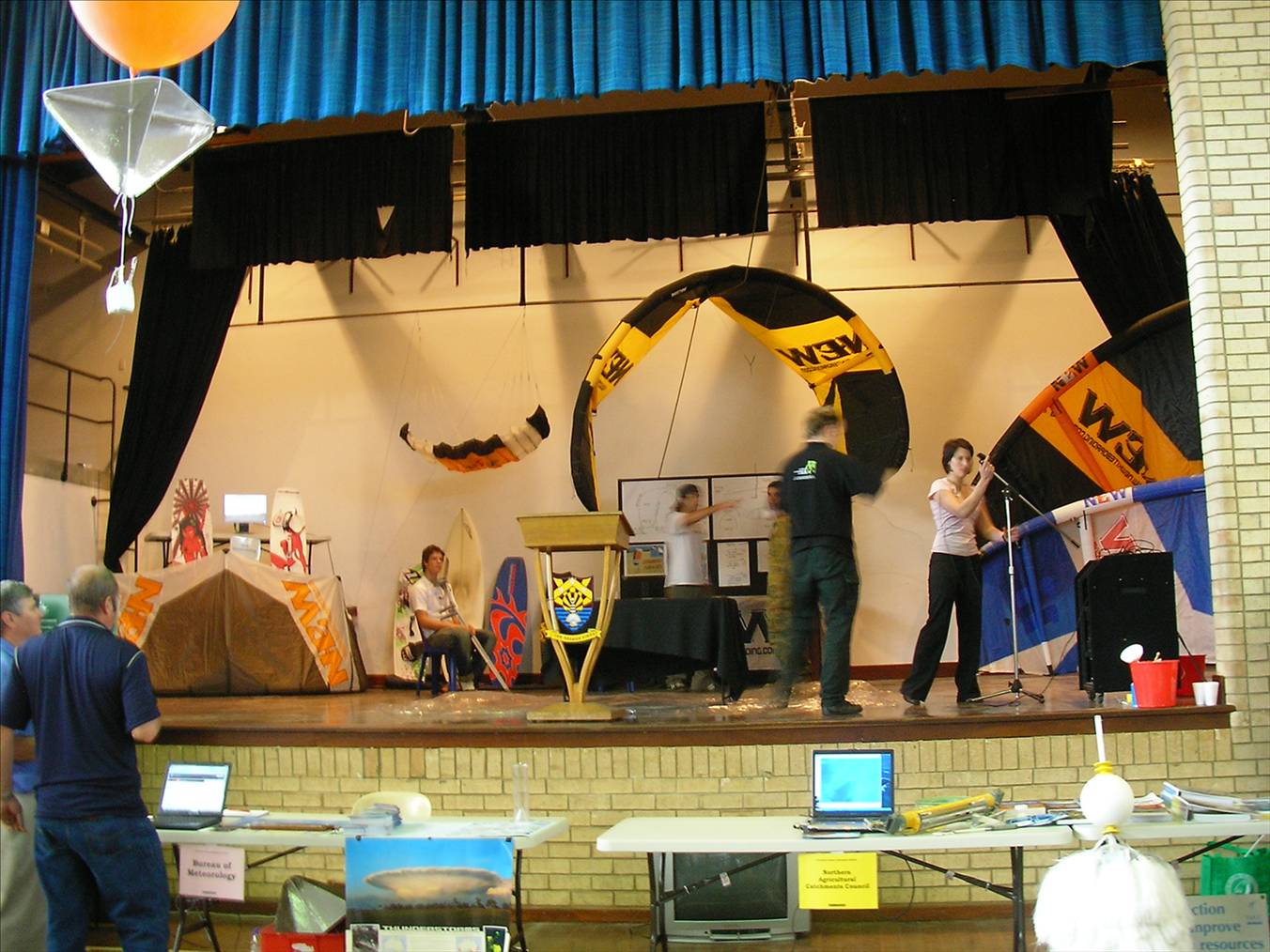 News stage set up before the Mayors speech