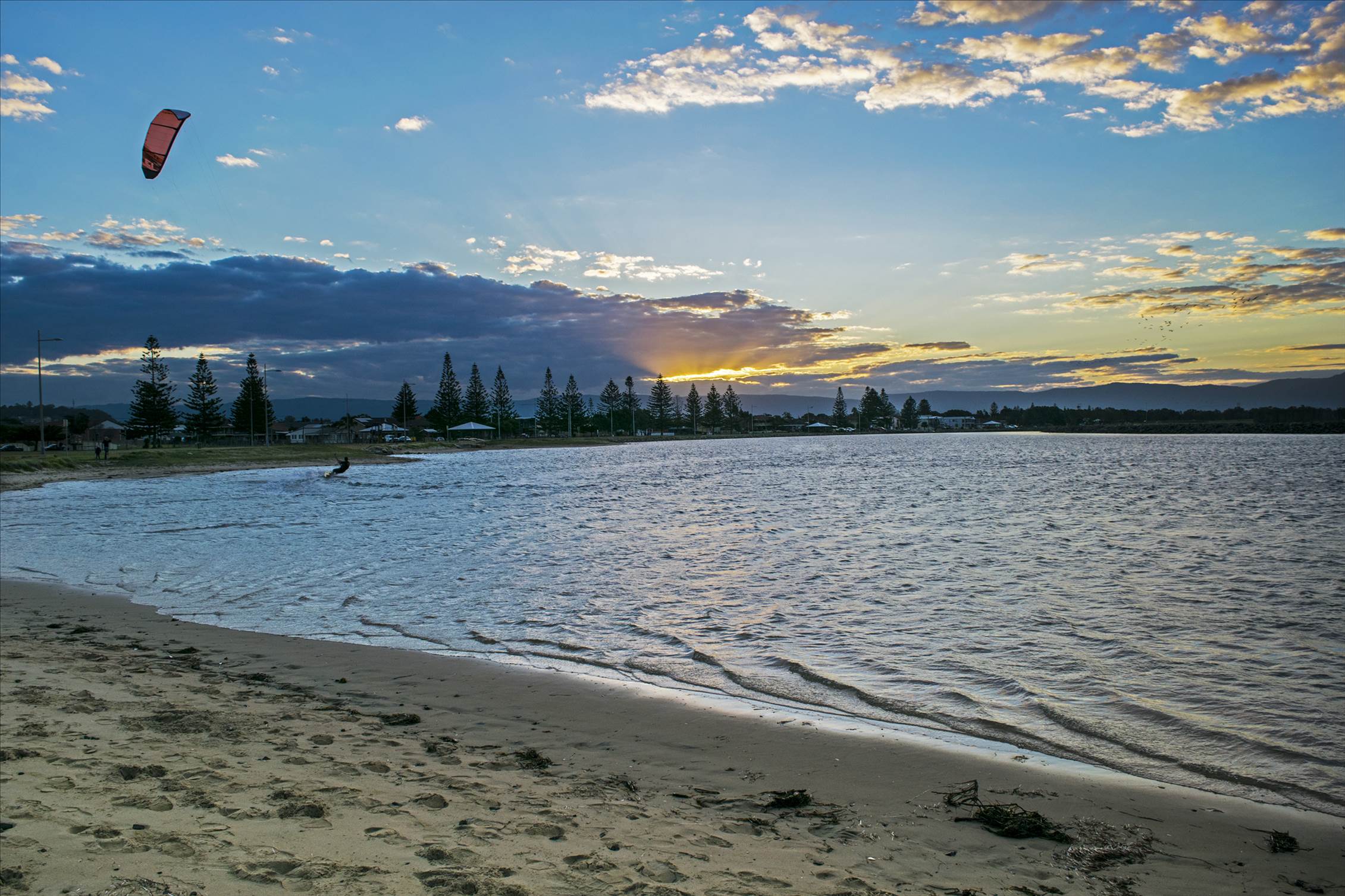 Kite surfing in Windang