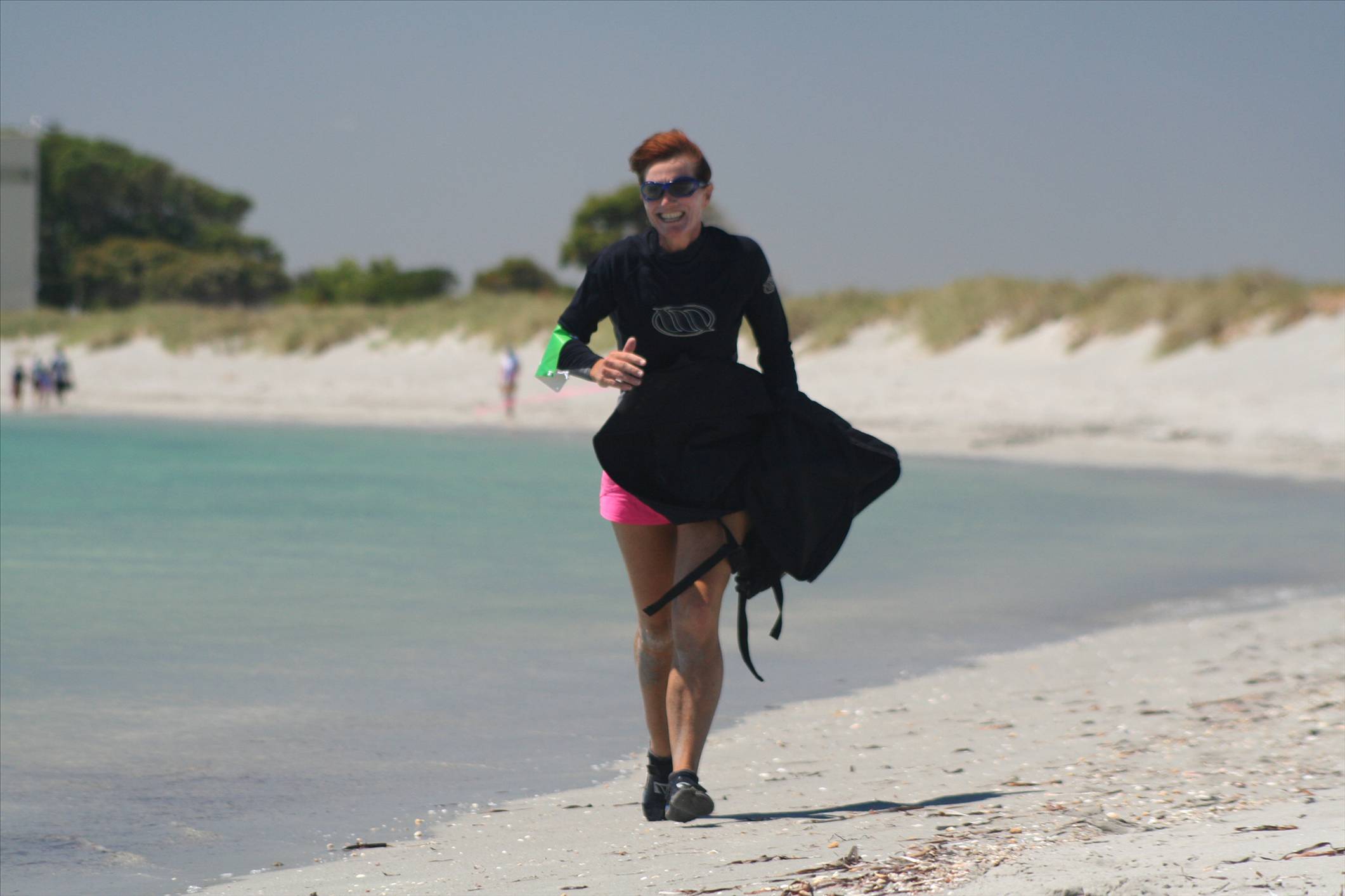 Kite X - Sue running to get into the water to be rescued