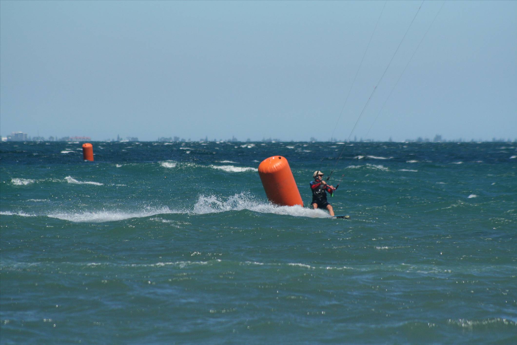 Kite X - Neil rounding the buoy in Bay 2
