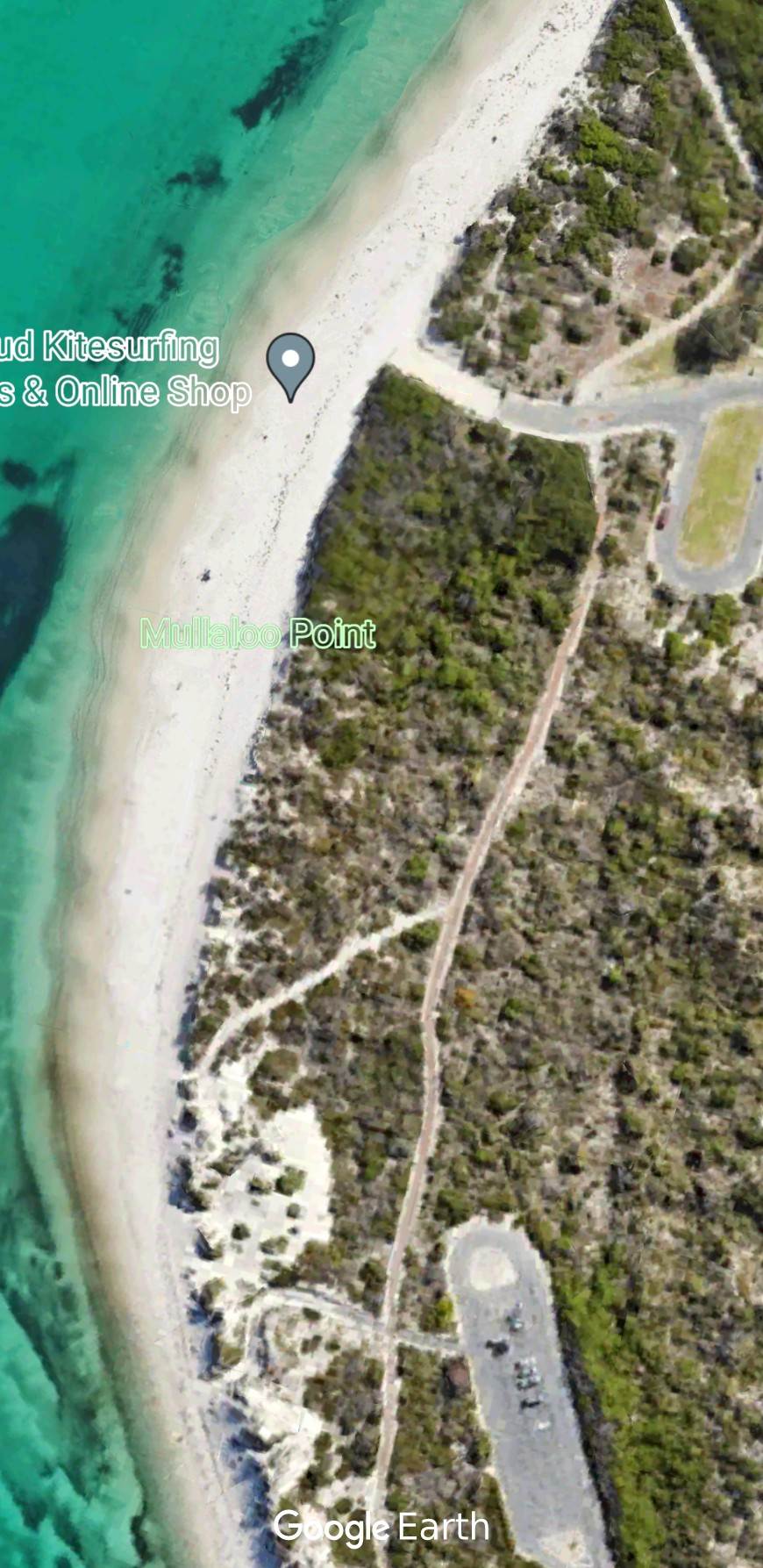 dog beach access path