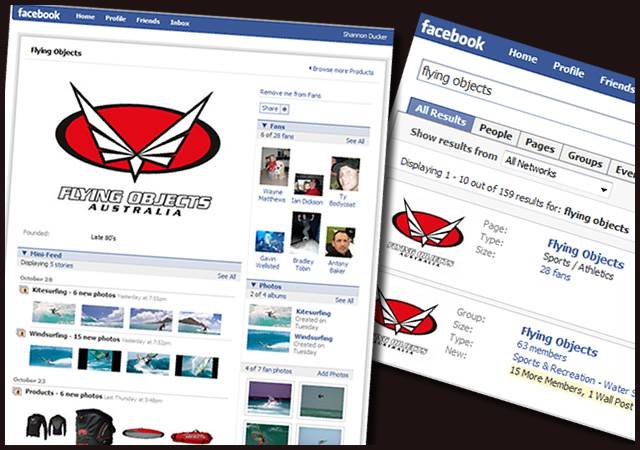 Flying Objects on Facebook