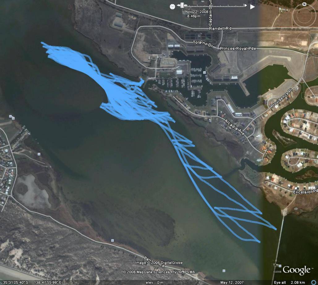 Goolwa Channel GPS Tracks 22/1108
