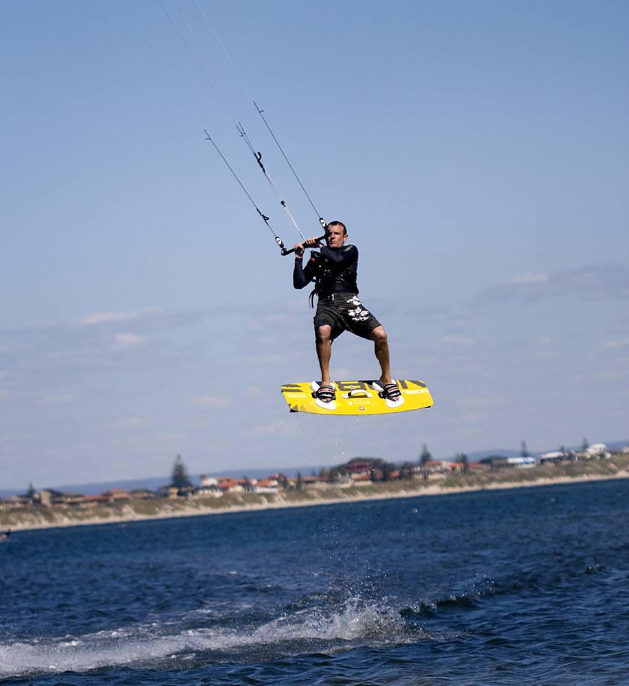 kitesurfing at Safety Bay WA 13 dec 08