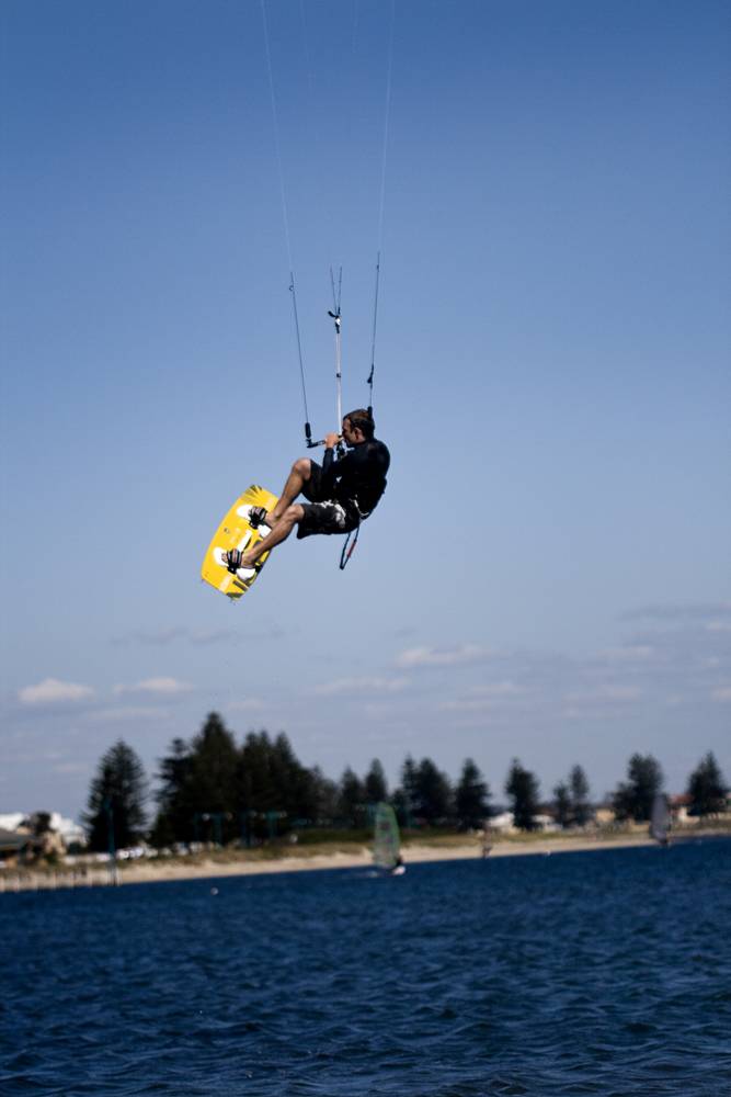 kitesurfing at Safety Bay WA 13 dec 08
