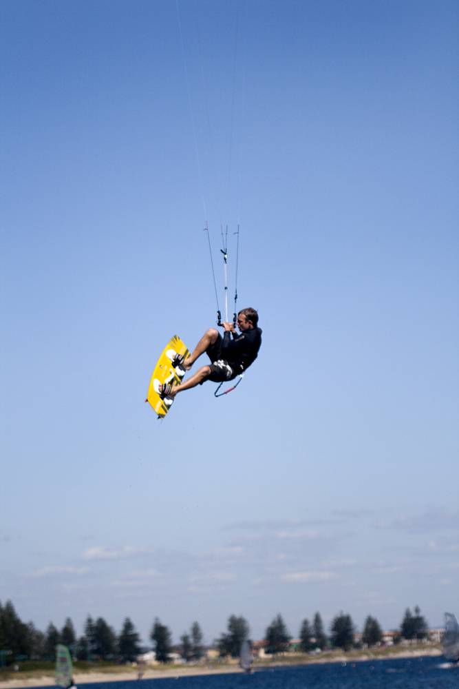 kitesurfing at Safety Bay WA 13 dec 08