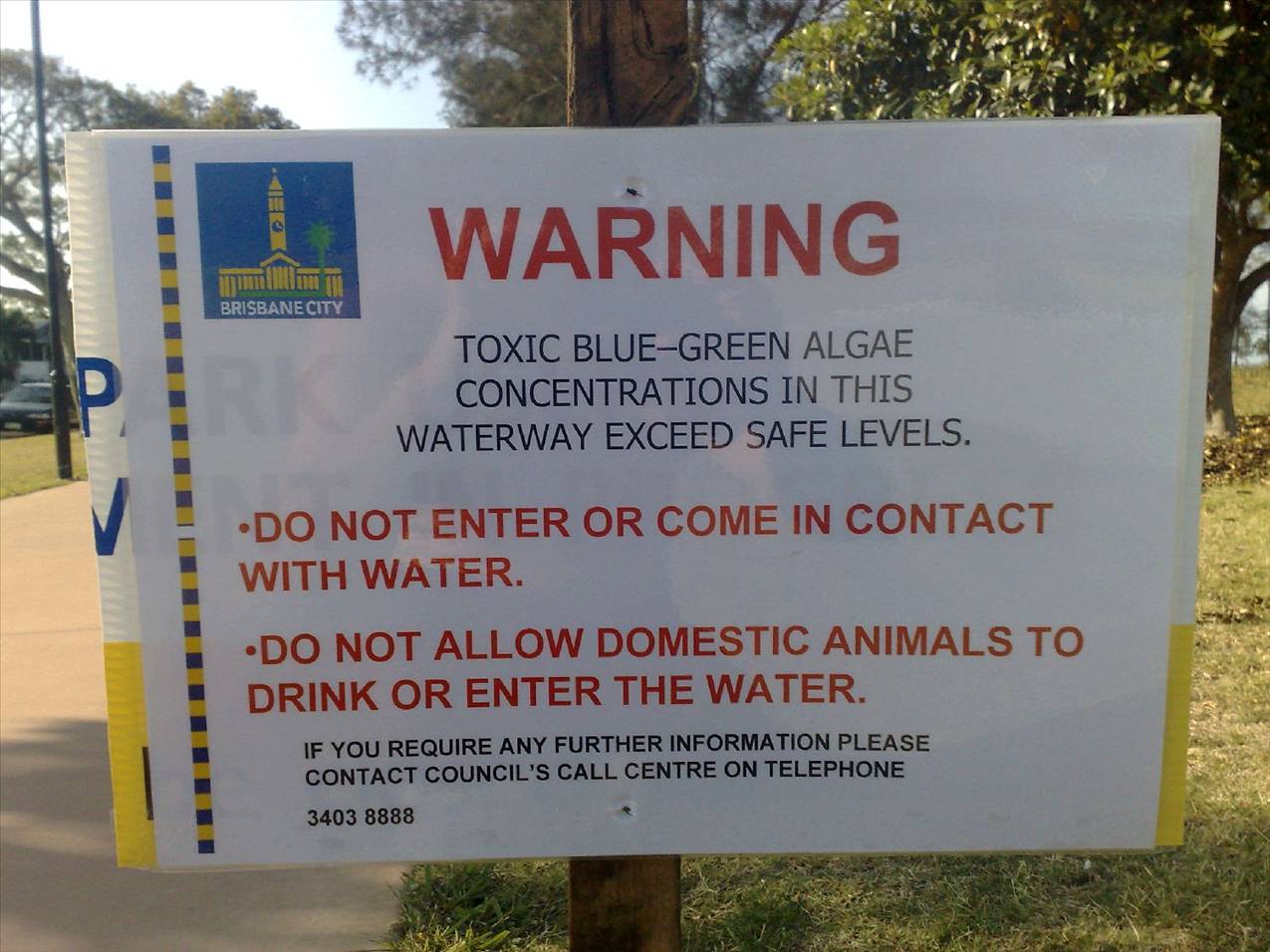 Sandgate Warning Sign