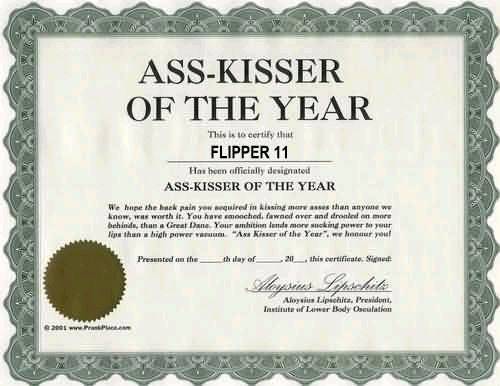 ass kissing 1 award