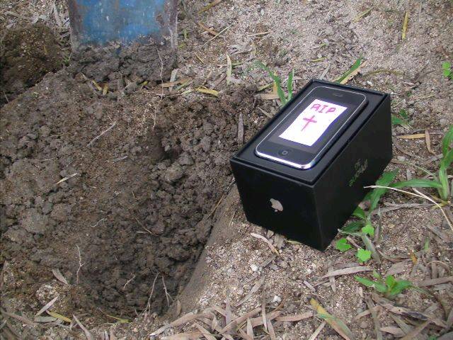 Mikeys iphone - ready for burial