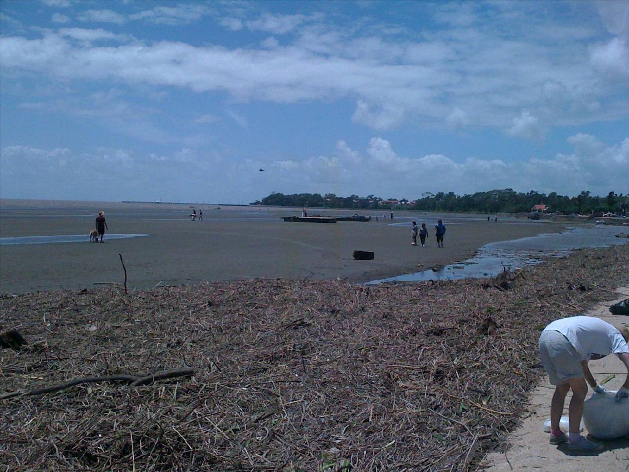 Sandgate Beach Clean up after flood
