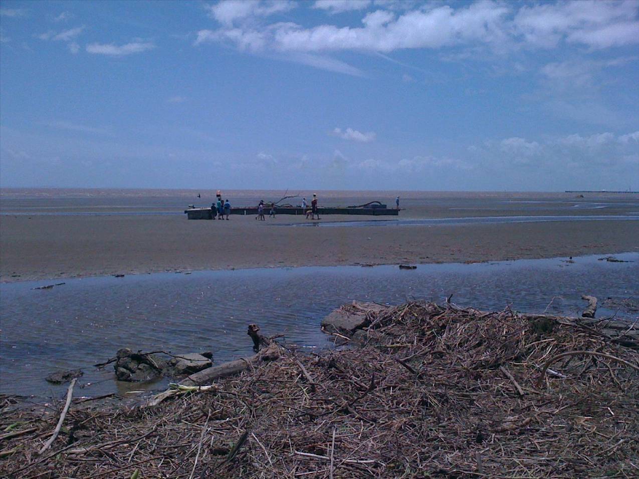 Sandgate Beach Clean up after flood