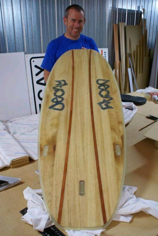 Redwood stringers with paua shell inlays