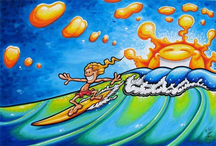 MyfirstWave-surf-art-painting-drew-brophy