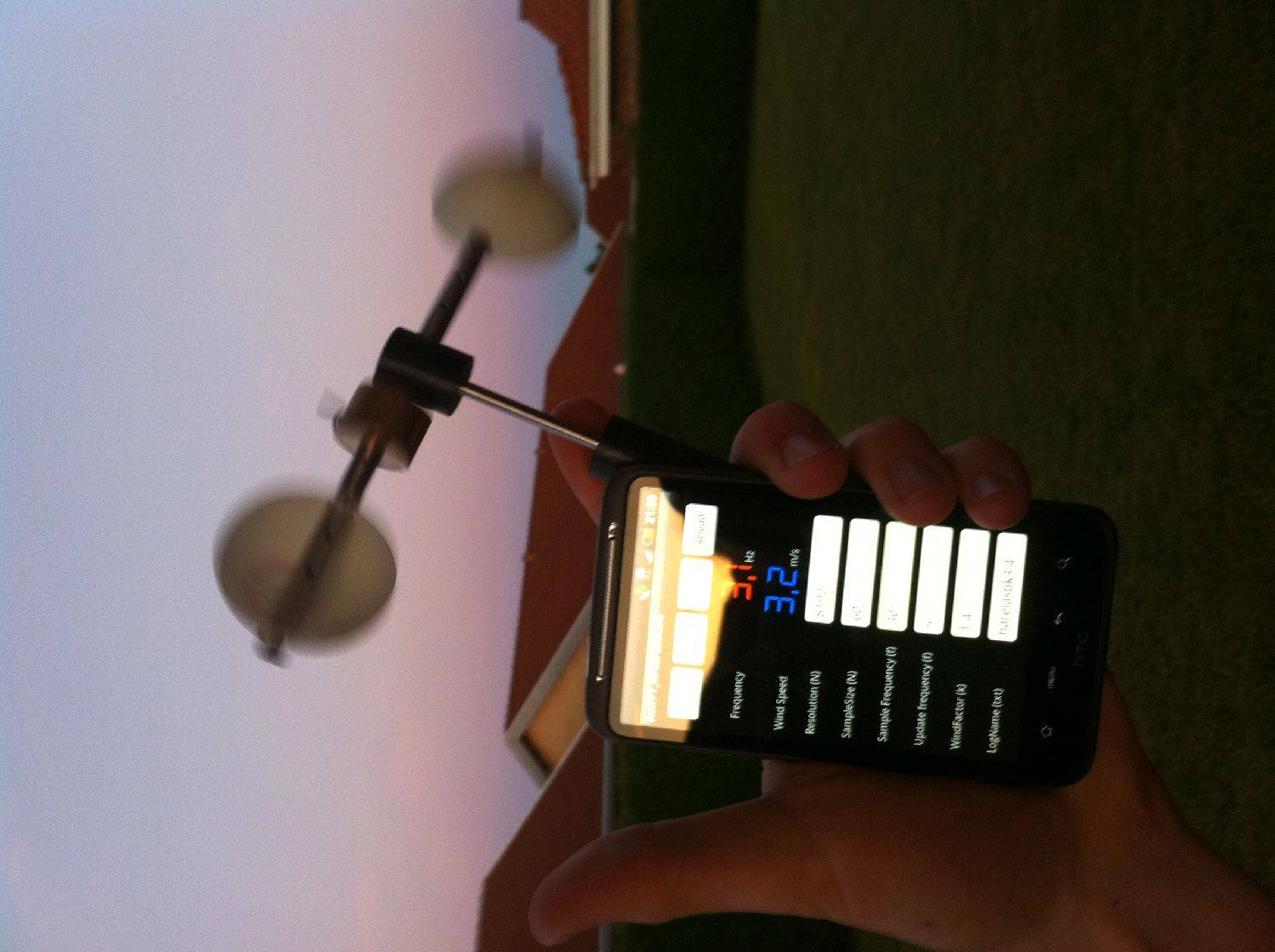 My prototype windmeter