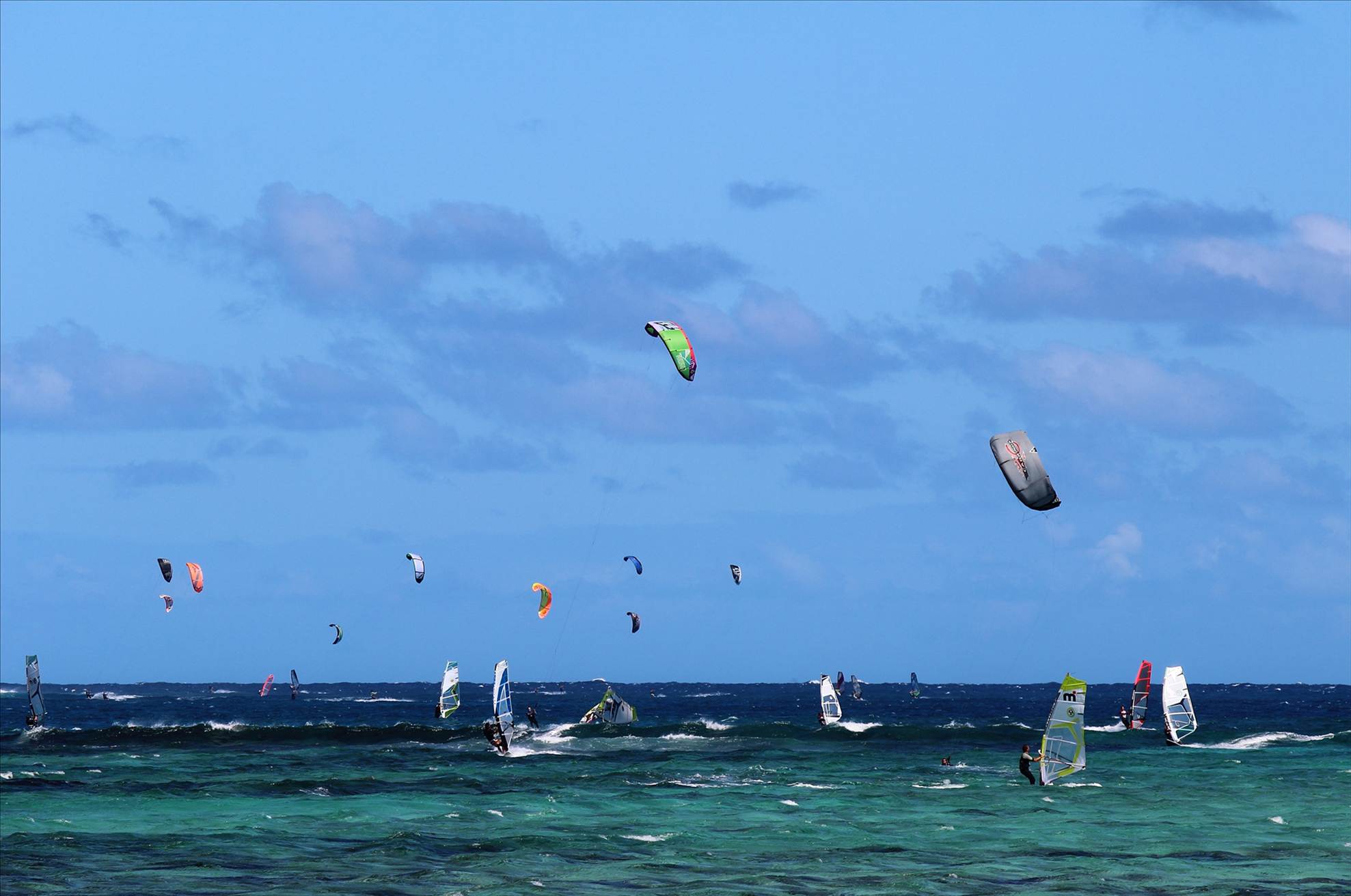 Peak hour at Le Morne