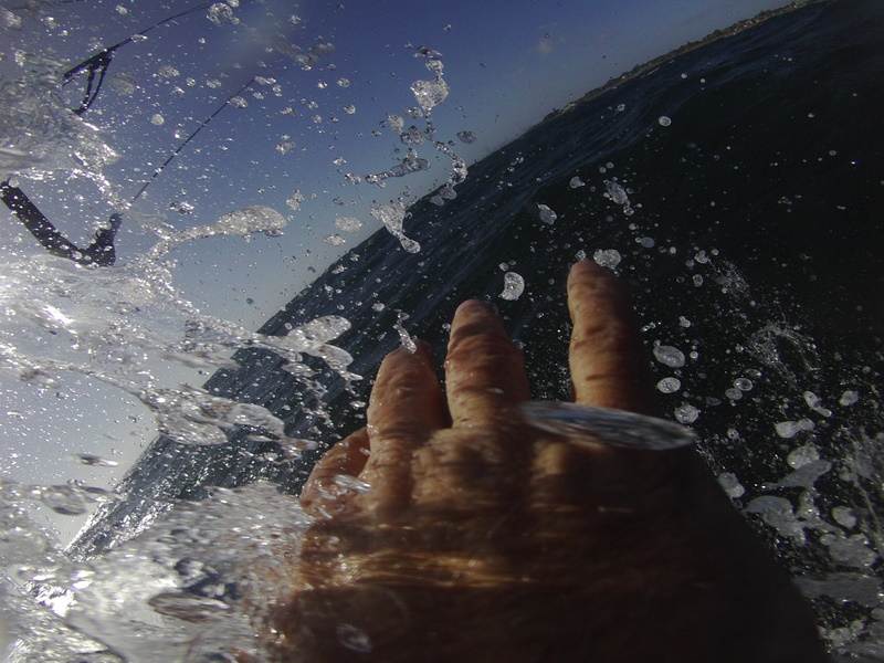 Kitesurfing at Hampton with handcam