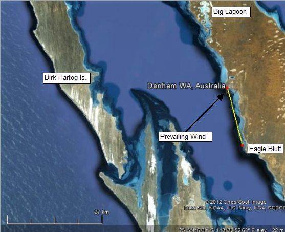 Shark Bay to Dirk Hertog Map