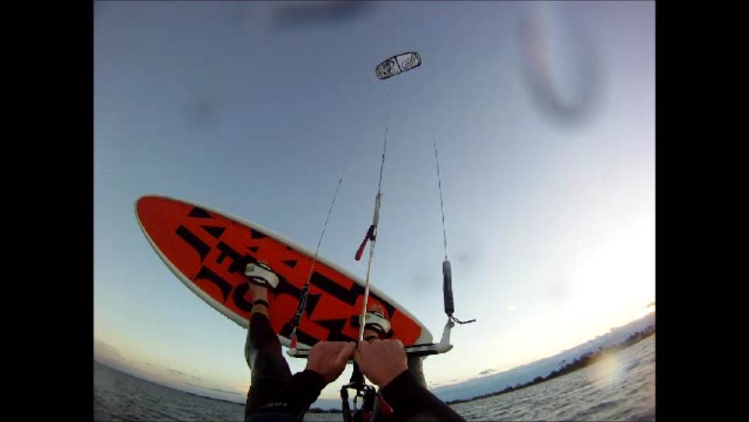 winter kitesurfing