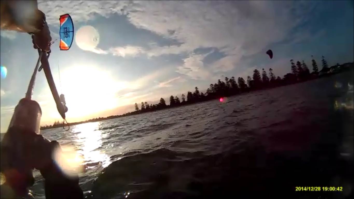 Serene twilight kiting