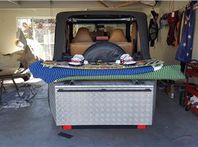 Jeep with a tool box off the back. Miss my van though