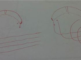 Kite rigging from side