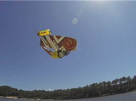 HOW TO FRONT ROLL TO BOARD NOSE GRAB TO KITELOOP SPIN TRANSITION