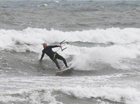 cabrinha skillet, fun board, good deck grip