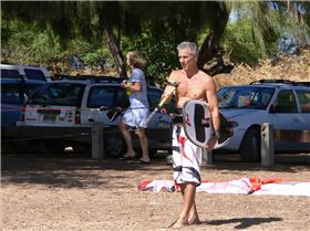 peter cabrinha at kite beach