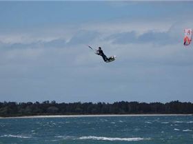 Myles pulling a decent kite loop