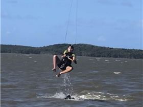 My 11 year old learning to kite