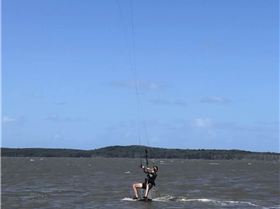 My 11 year old learning to kite